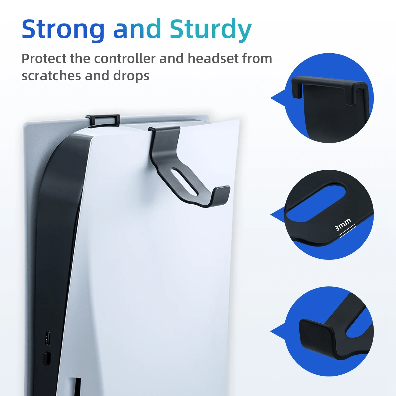 Universal controller and headset storage bracket GP-510 for PS5 and Xbox Series X
