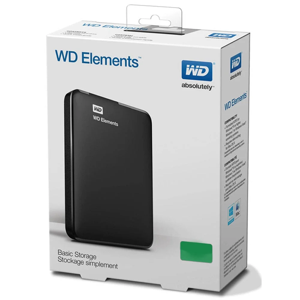 WD Elements portable external hard drive in black, wd elements external hard drive price in Pakistan